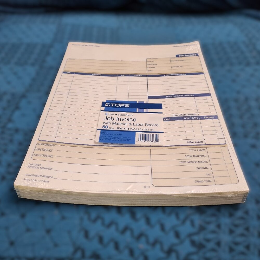 Tops Job Invoices #3866 - Picture 2 of 2
